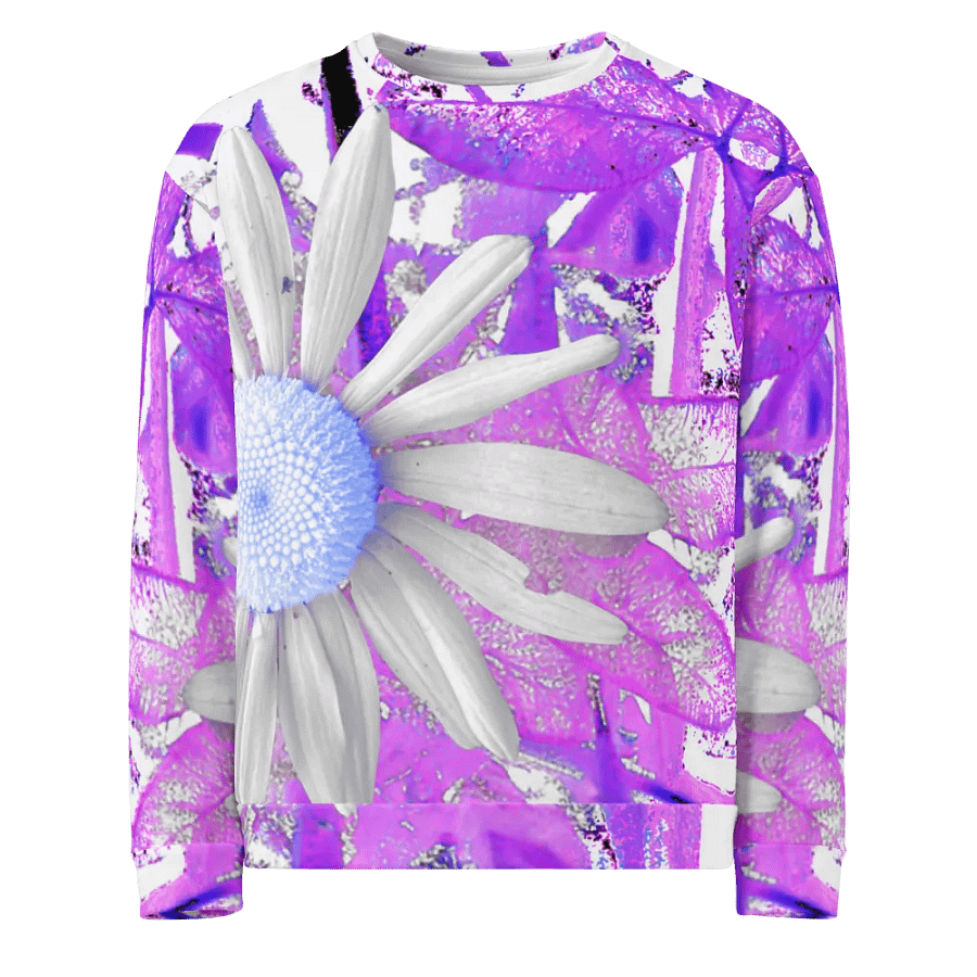 Cool Vivid Abstract Daisy Flower Unisex Sweatshirt product image (3)