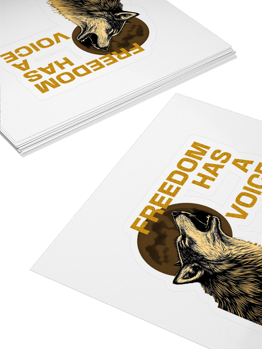 Freedom Has A Voice Howling Wolf Sticker product image (4)