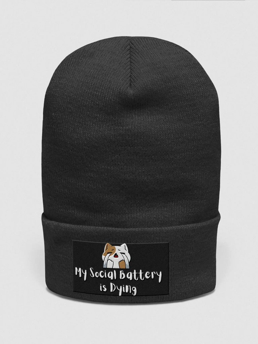 Dying Social Battery Cat Beanie product image (5)