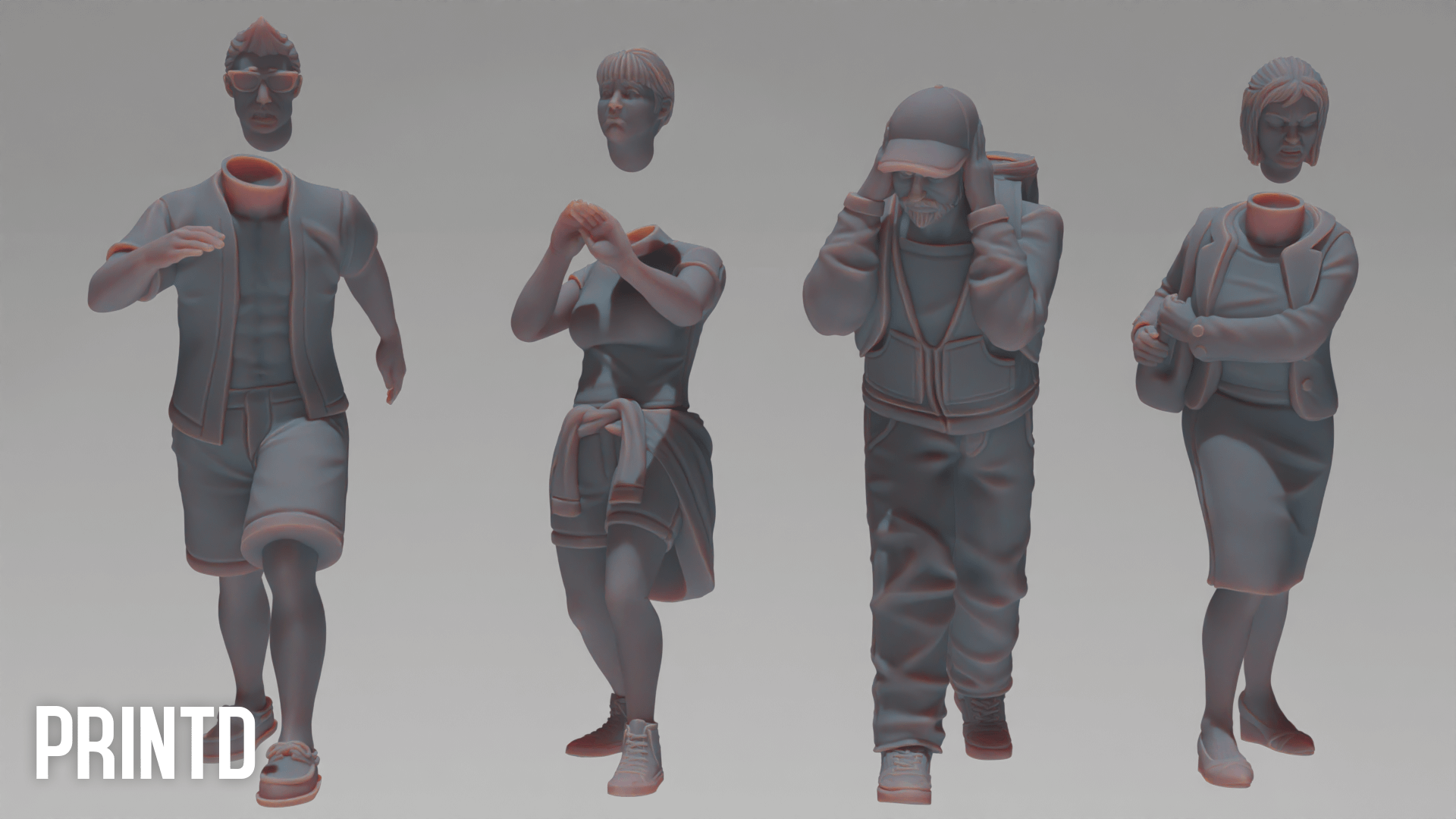 28mm Civilians - Modern Warfare Wargame Hobby Resin Scale Models product image (5)