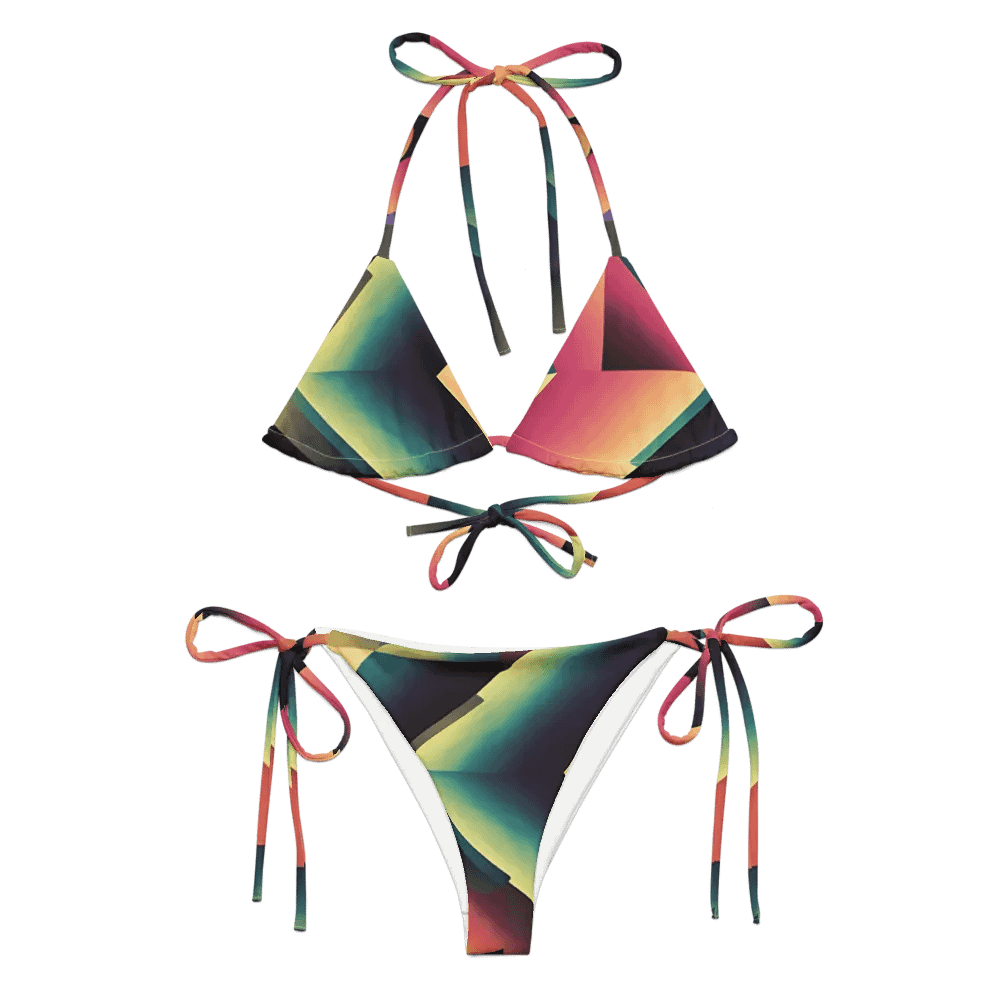 Abstract Lithographic Pattern Design String Bikini - V7 product image (6)