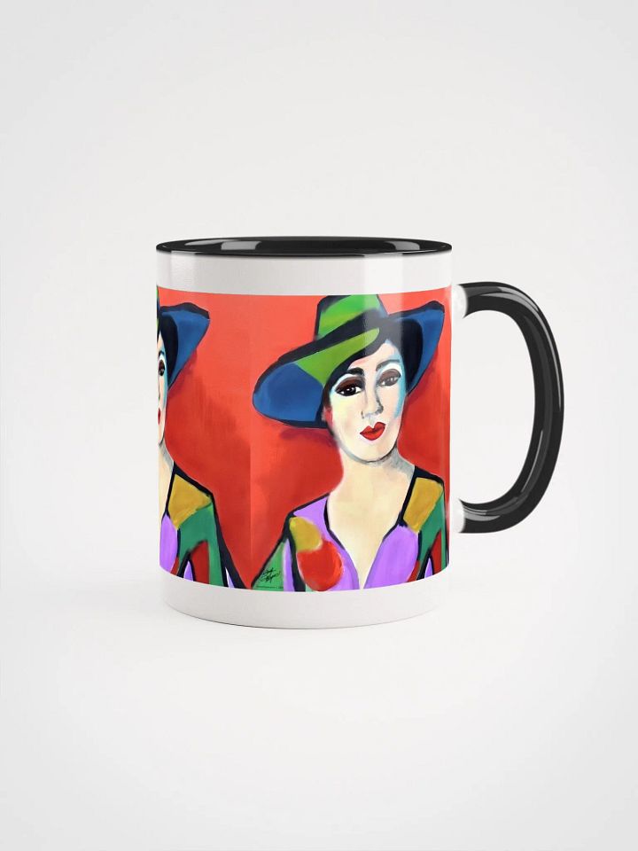 Donna with Hat Color Enamel Mug product image (1)