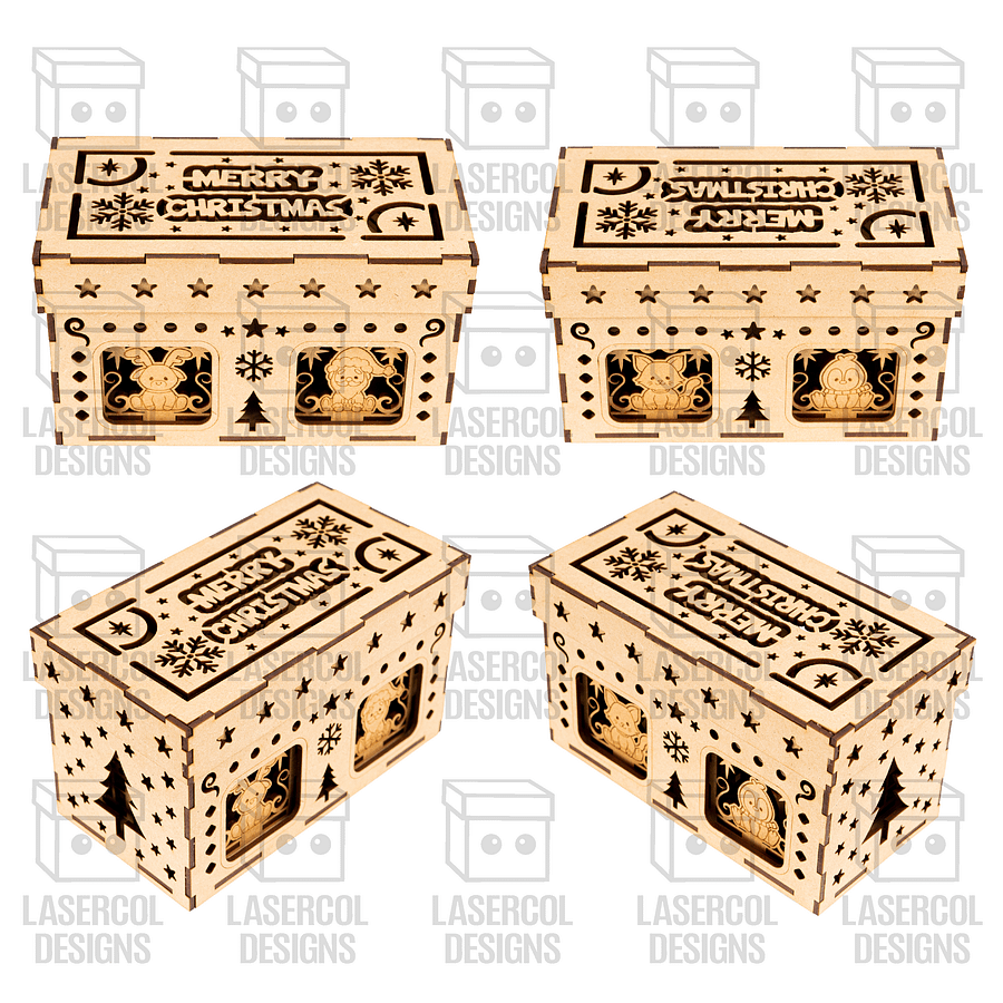Christmas Ornaments Houses Box Set 1 - Laser Cut Files product image (3)