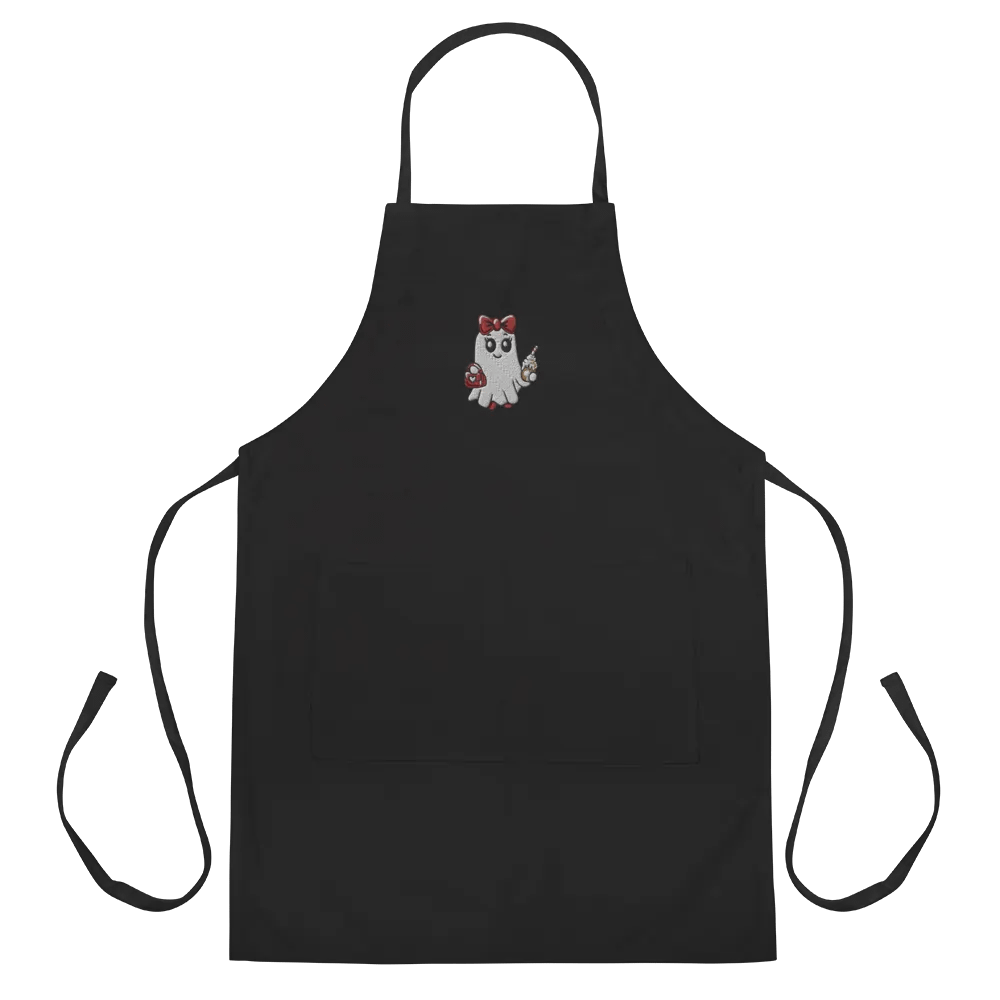 Stylish Ghost Embroidered Cooking Apron product image (3)