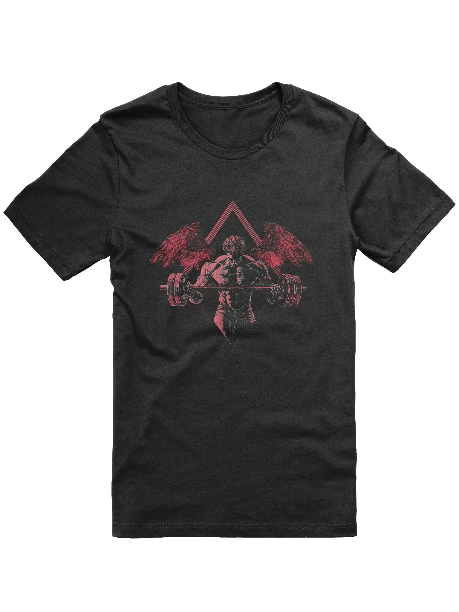 Angel Weightlifting T-Shirt, Gym Angel Wings Shirt, Fitness Motivation Tee product image (1)