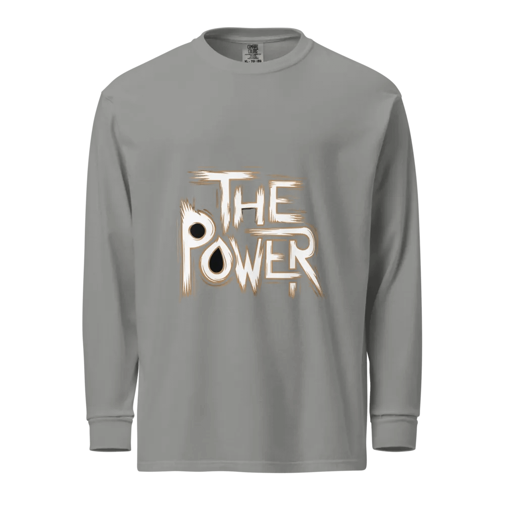 The Power Unisex Garment-Dyed Heavyweight Long Sleeve Shirt product image (4)