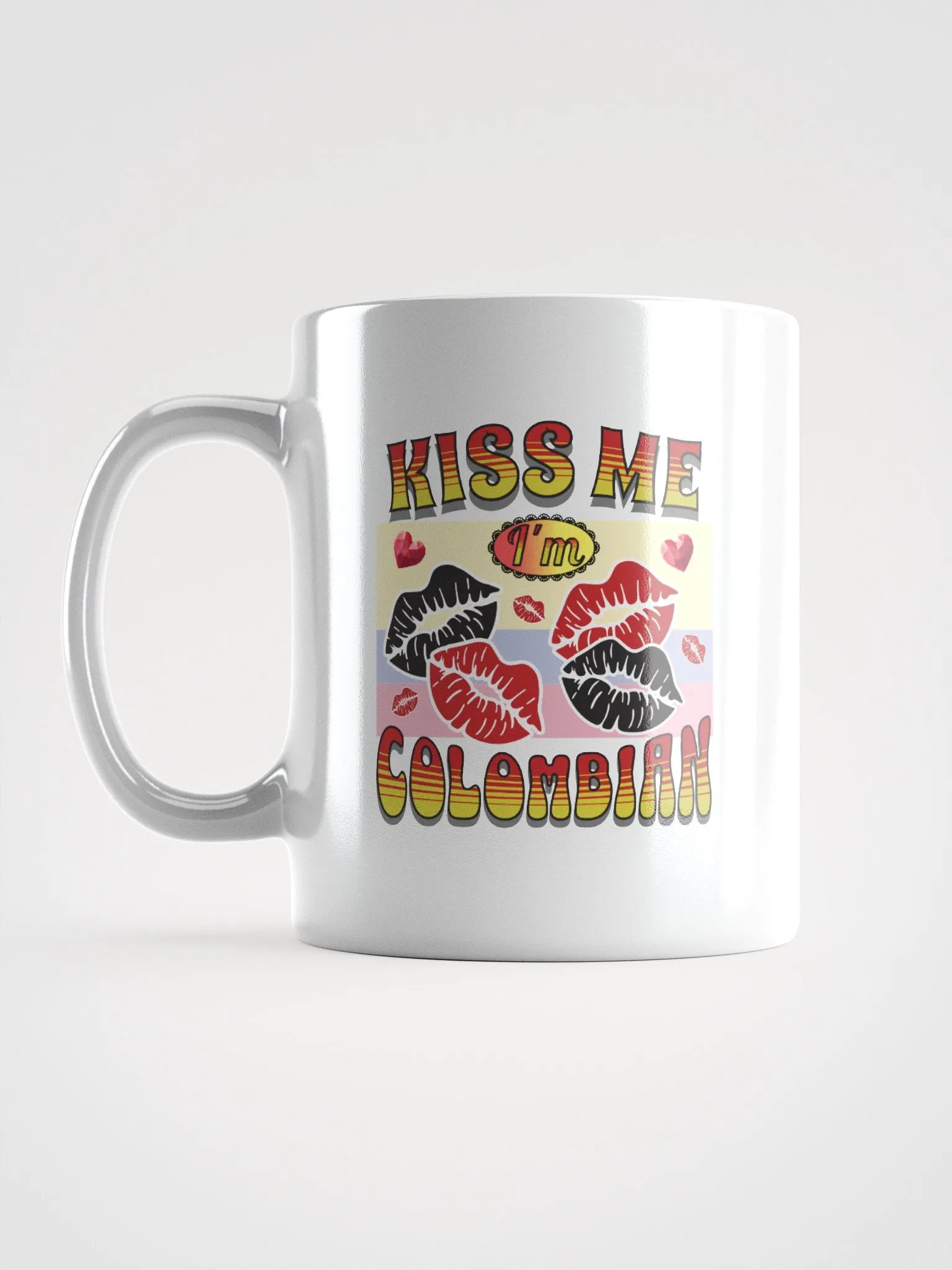 Kiss Me I'm Colombian Pride Mug product image (1)