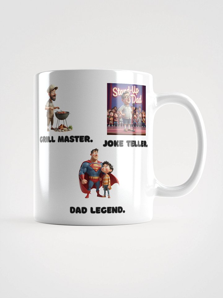 Grill Master. Joke Teller. Dad Legend. – Funny Father’s Day Cartoon Art product image (1)
