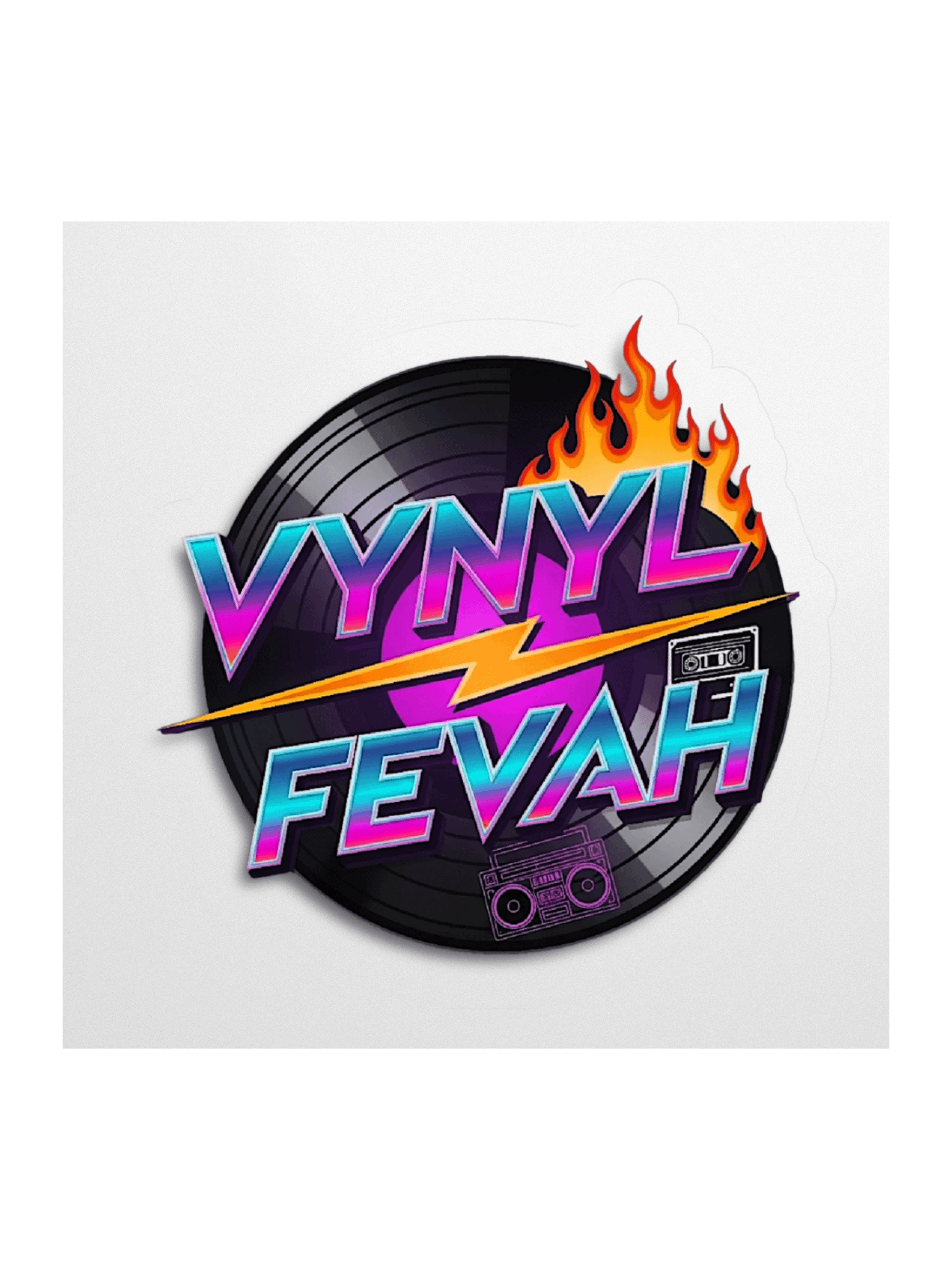 🎸🔥 VYNYL FEVAH STICKERS: SLAP THE 80s ON EVERYTHING 🔥🎸 product image (1)
