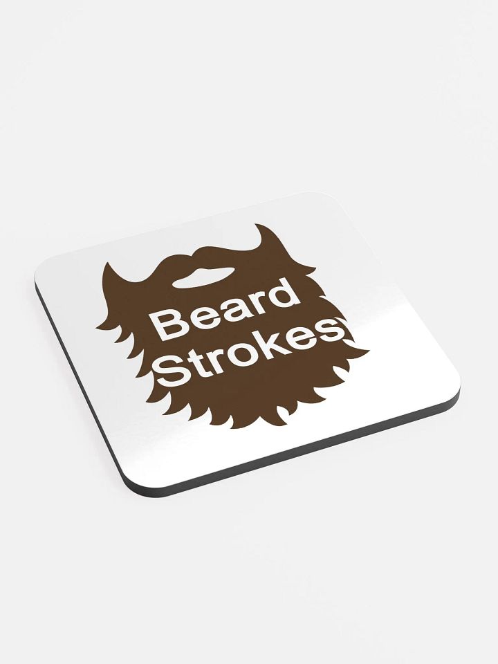 Beard Strokes Coaster (White) product image (2)