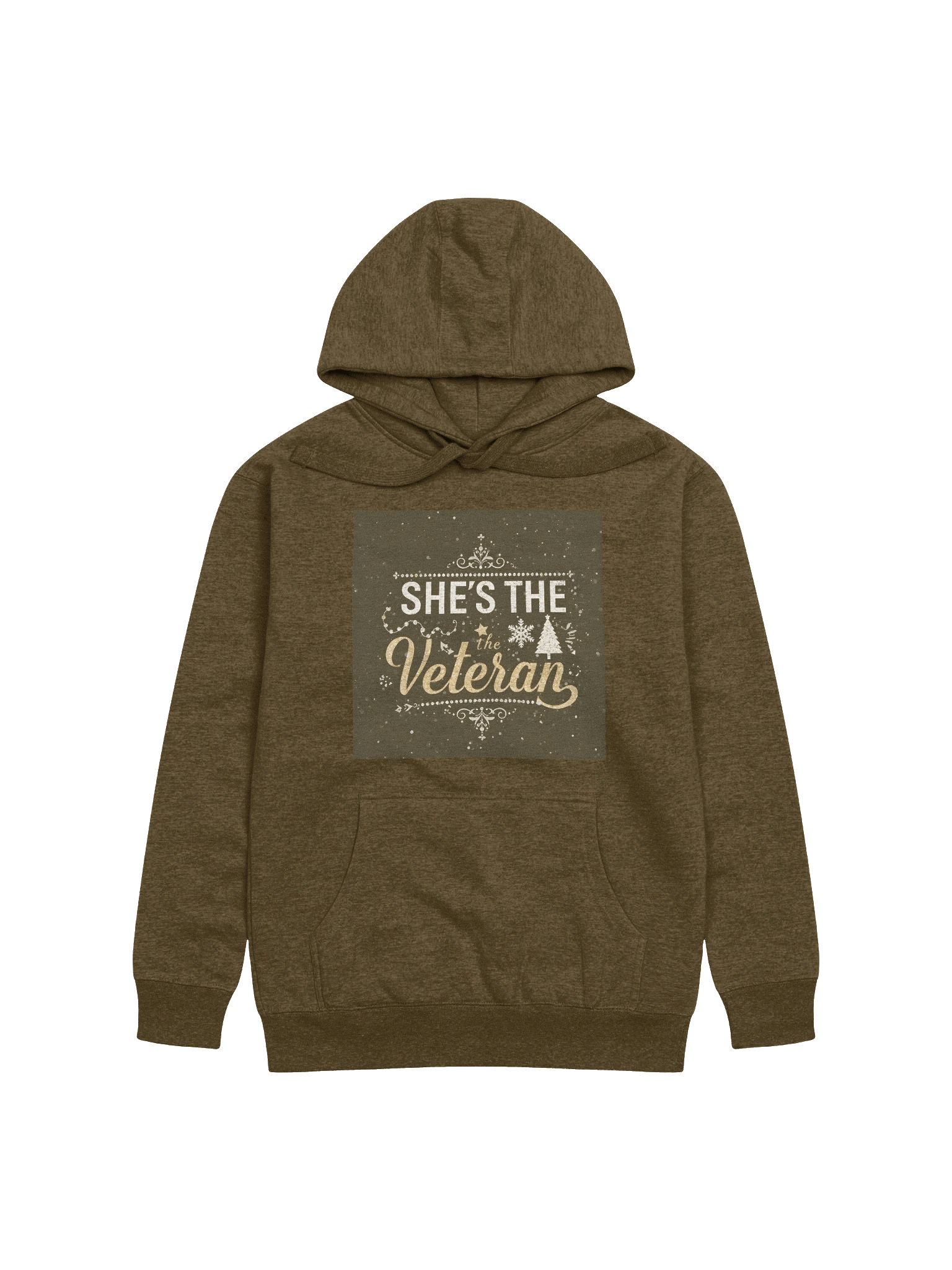 She’s The Veteran Cotton Premium Hoodie – Holiday Edition product image (1)