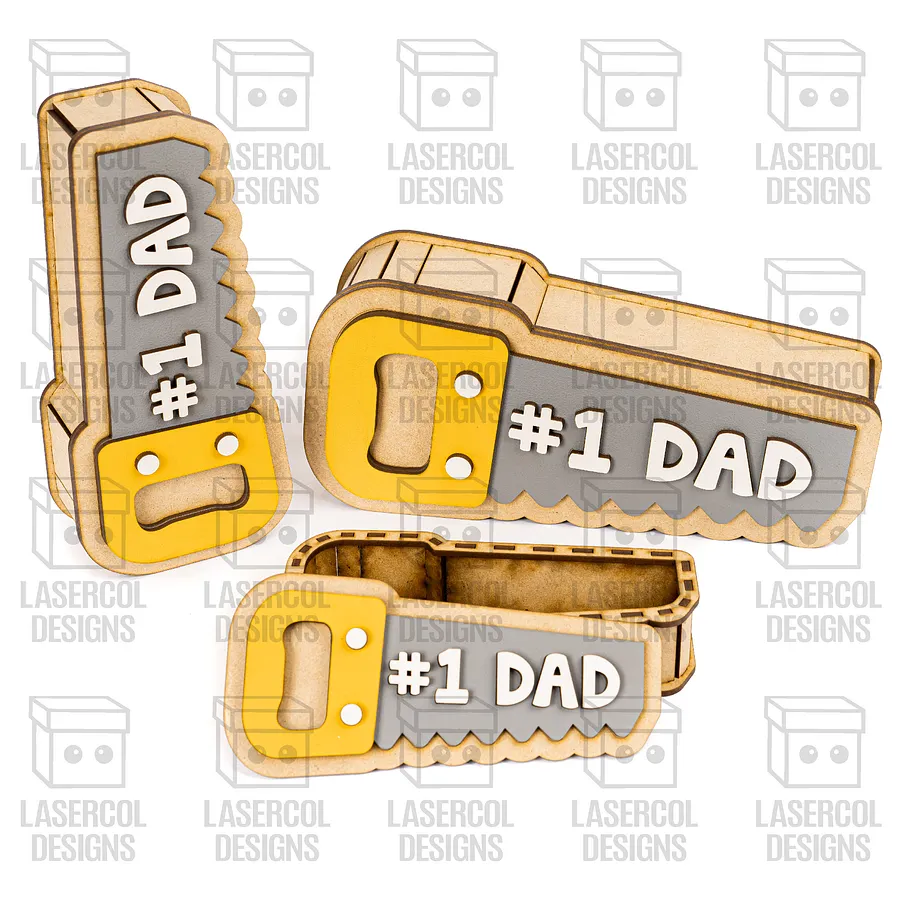 Saw Shaped Father's Day Gift Boxes (3 Sizes) - Laser Cut Files product image (2)