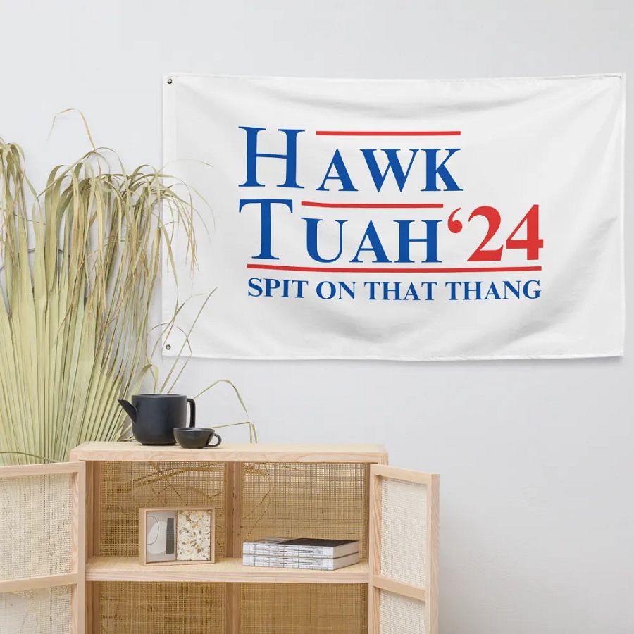 The Hawk Tuah '24 Spit on that Thang - Flag product image (7)