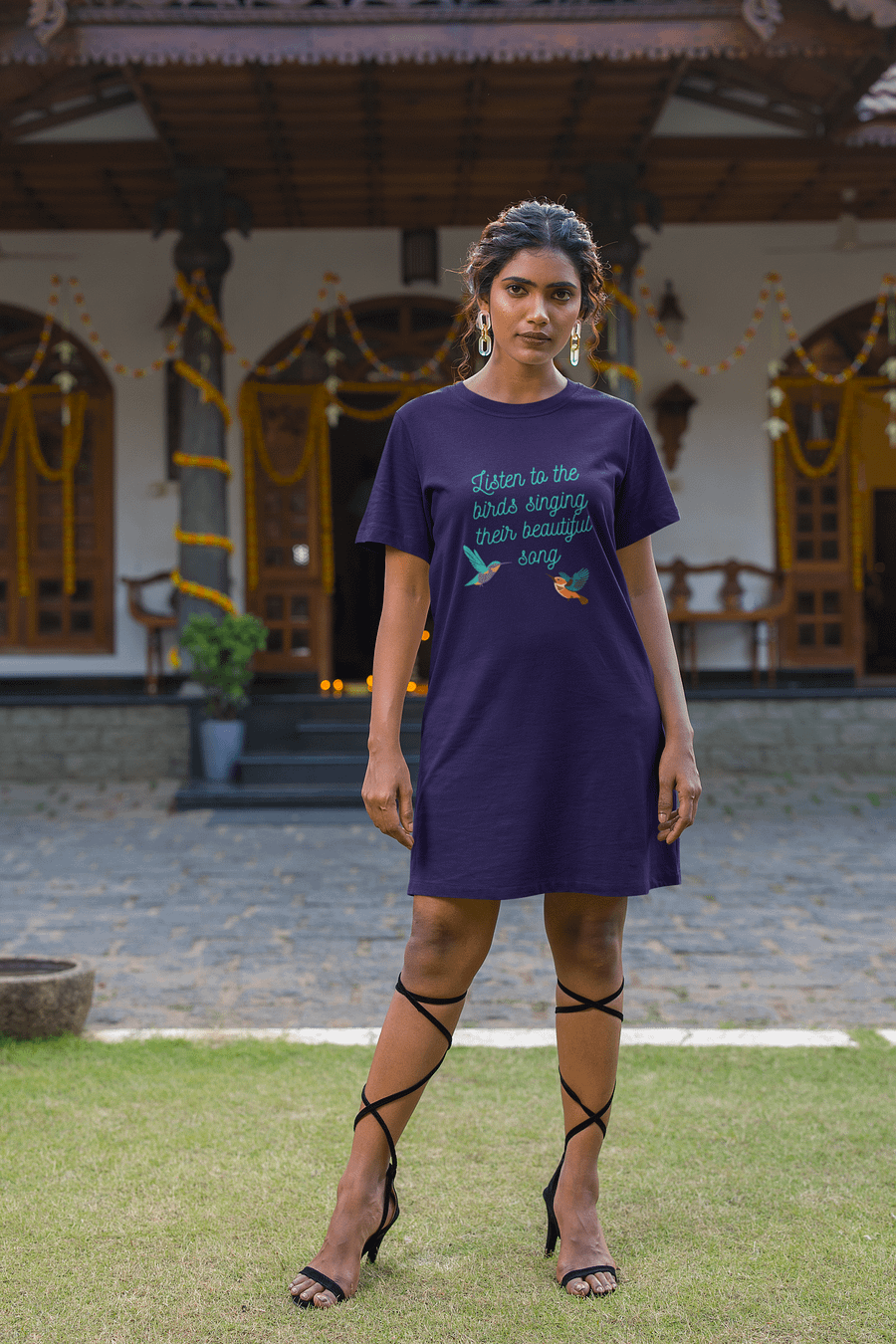 Listen to the birds singing their beautiful song - T Dress product image (1)