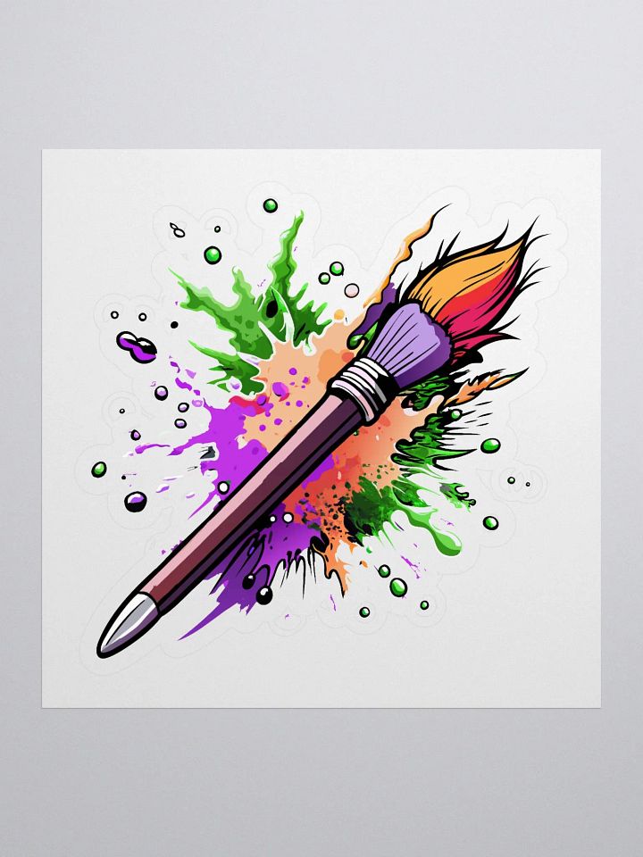 ARTIST PAINTBRUSH WITH PAINT SPLATTER product image (1)