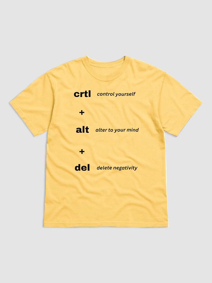 CRTL + ALT + DEL T-SHIRT (BLACK FONT) product image (6)