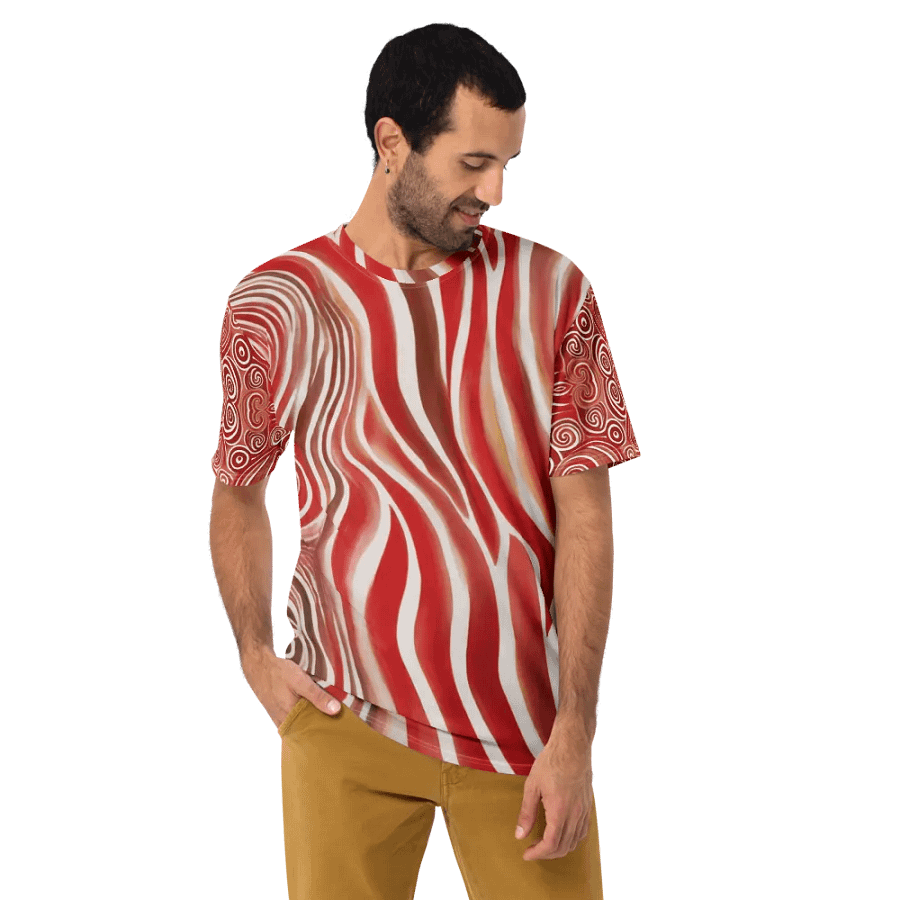 Funky Red Liquid Tie-Dye Explosion Men's T-shirt product image (9)