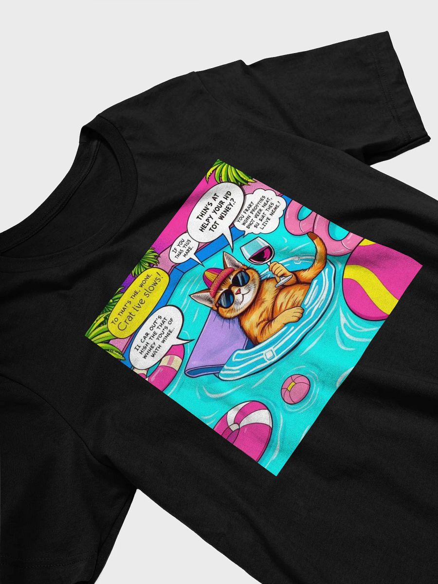 Wine Cat Pool Day T-Shirt product image (9)