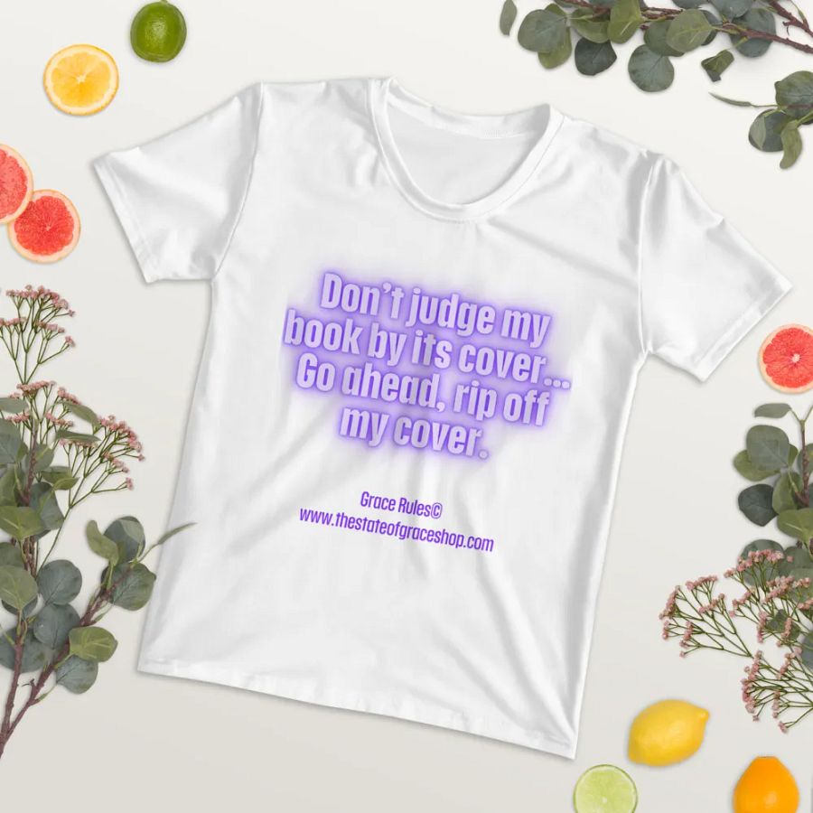 FUNNY TEES 4 U FOR WOMEN “Don’t judge a book by its cover. Go ahead. Rip off my cover.” product image (3)