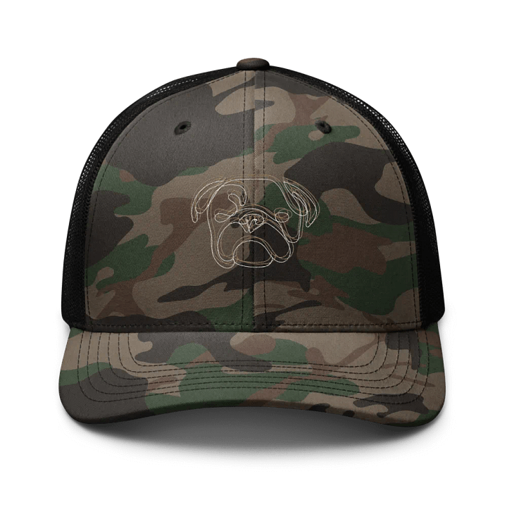 Bulldog Outlined Camo Trucker Hat product image (1)