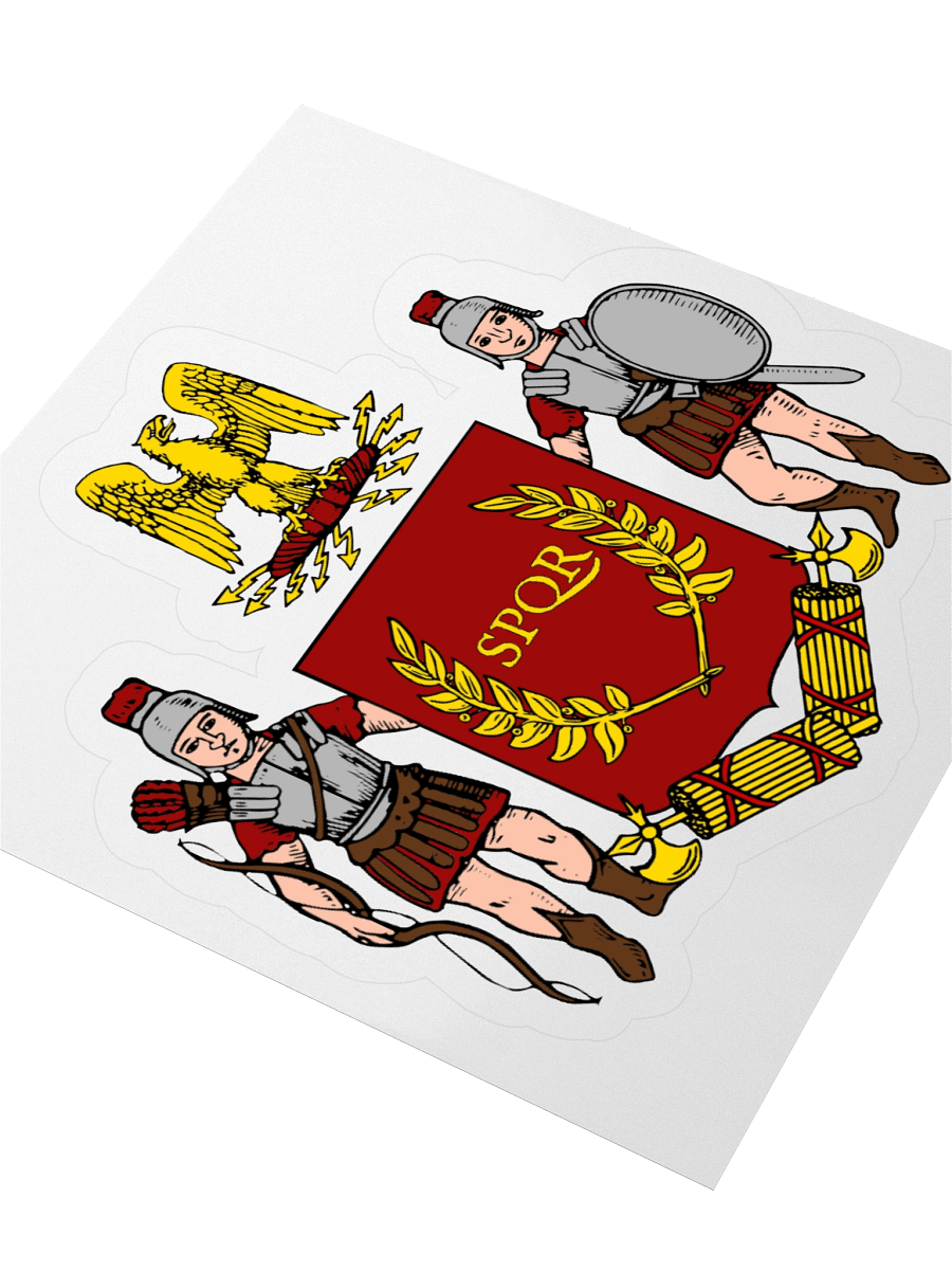SPQR Roman Empire Crest Kiss Cut Sticker product image (3)