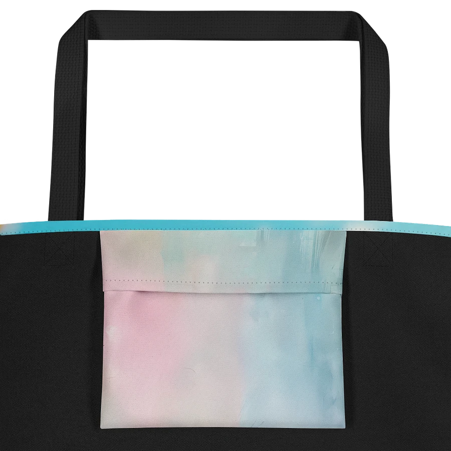 Tote Bag: Escape to Hawaii Beach Purple Hibiscus Flowers Floral Ocean Scene Design product image (2)