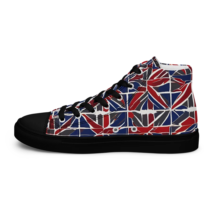 Red And Blue Mosaic Men's High Top Shoes product image (36)