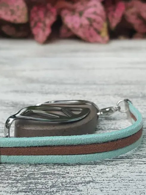 Mint Chocolate Faux Suede Bracelet | Handmade Accessory for Bellabeat Leaf Urban & Ivy product image (1)