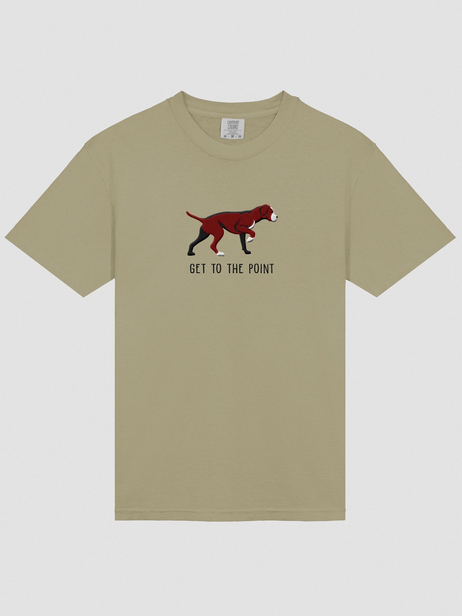 Get to the Point T-Shirt(Embroidered) of a Portuguese Pointer(Brown) product image (6)