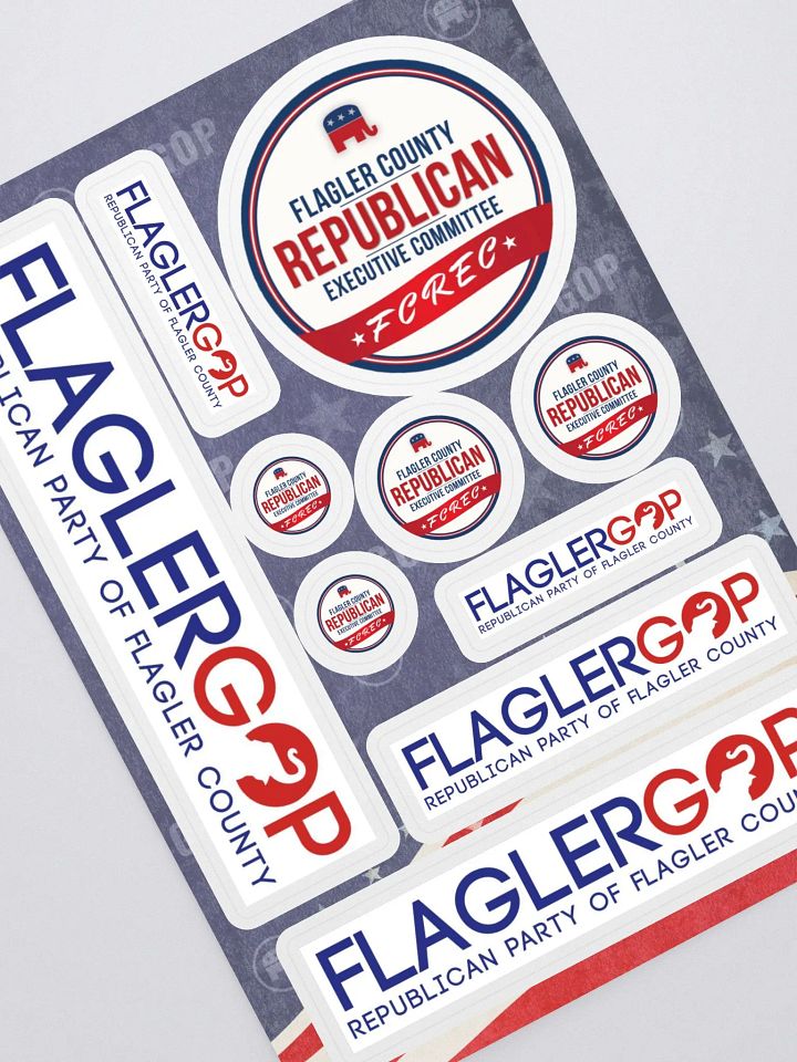 Flagler County Republican Executive Committee Sticker Sheet product image (1)