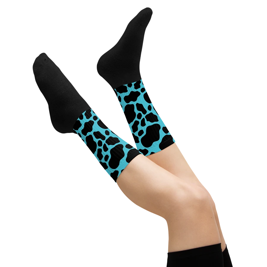 Cow Print Socks - Black & Blue product image (24)