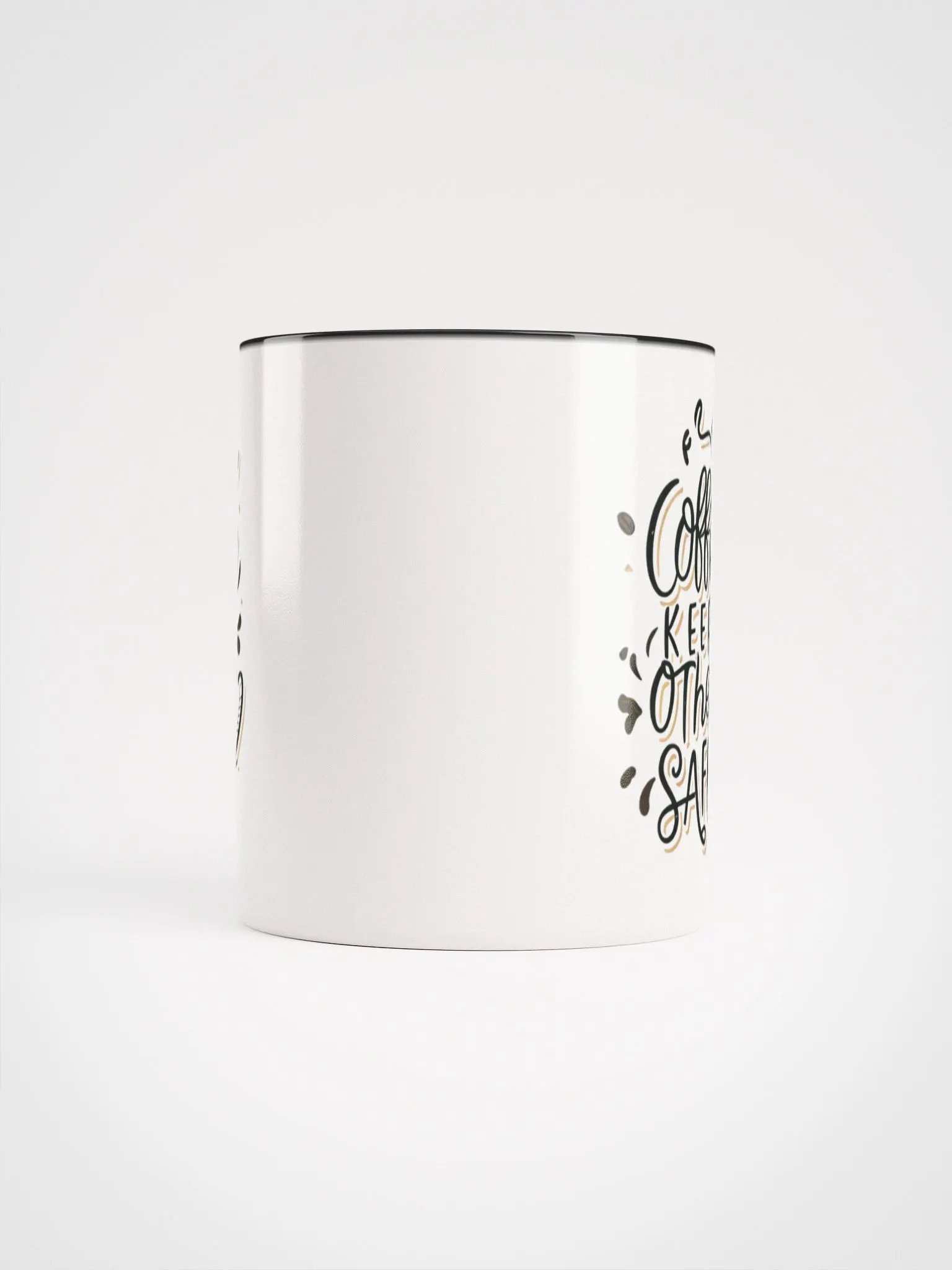 Coffee Keeps Others Safe Ceramic Two-Tone Mug product image (5)