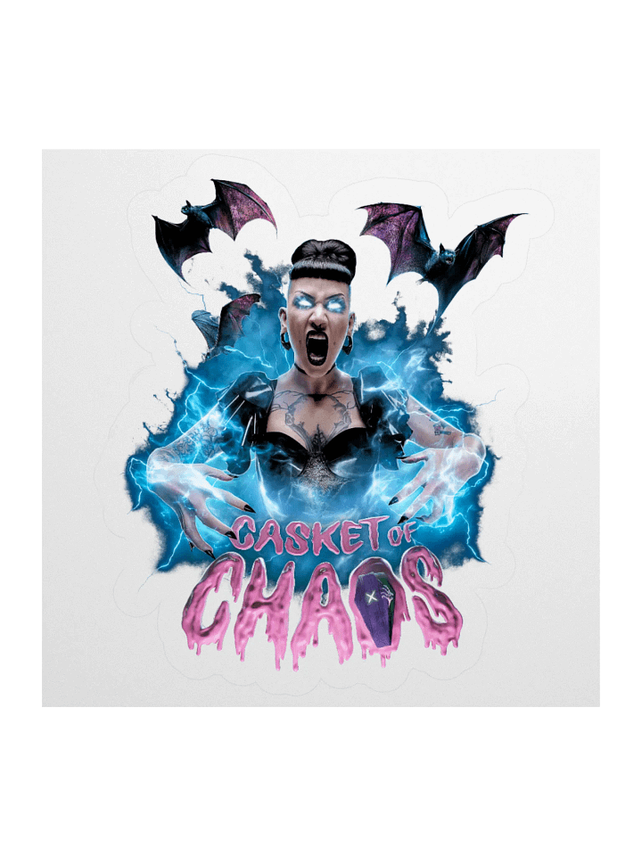 Casket of Chaos Horror Kiss Cut Sticker product image (1)