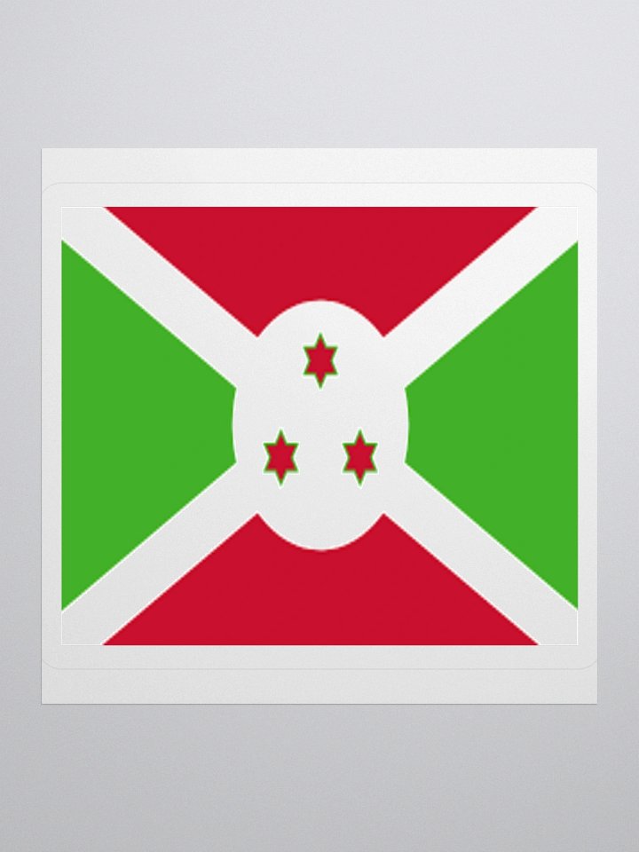 Exclusive Burundi Flag Kiss-Cut Stickers - High-Quality Vinyl, Multiple Sizes product image (1)