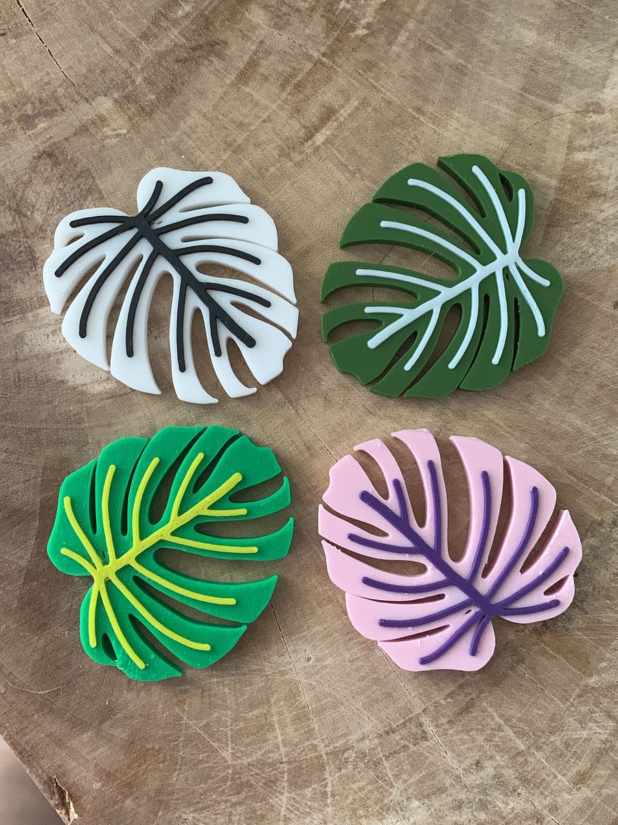 Custom 3d Printed Monstara Leaf Magnet product image (2)