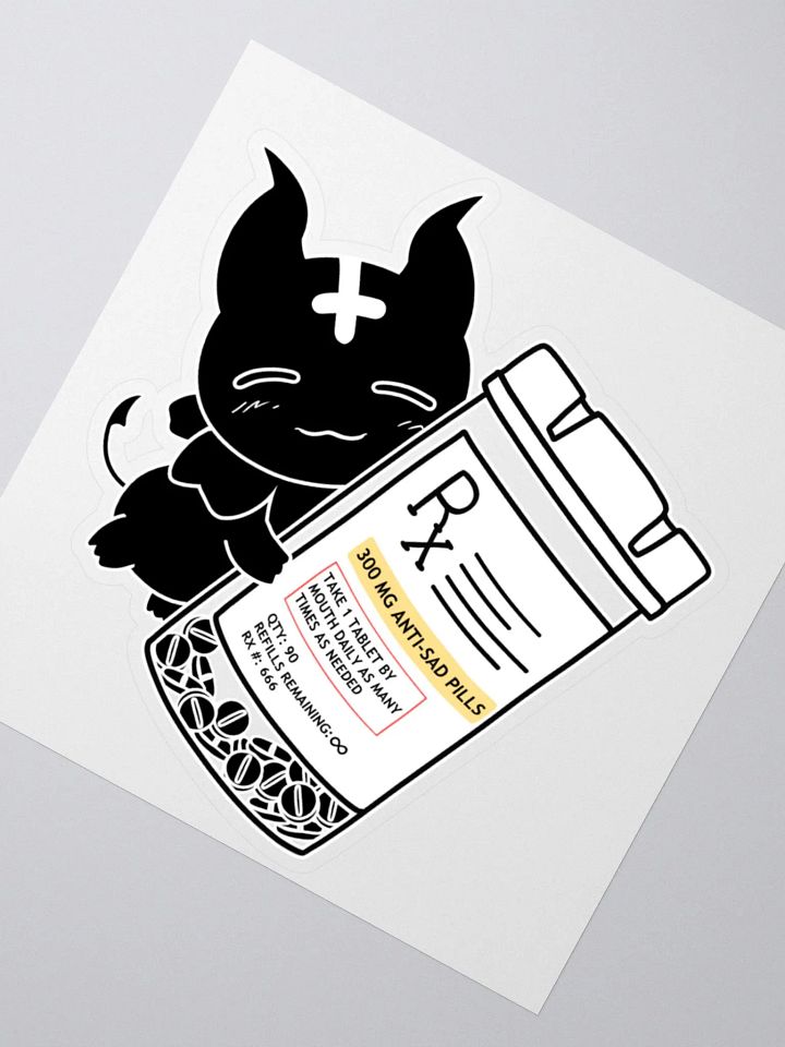 Greeble Anti-Sad Pills Kiss-Cut Sticker (Color) product image (2)