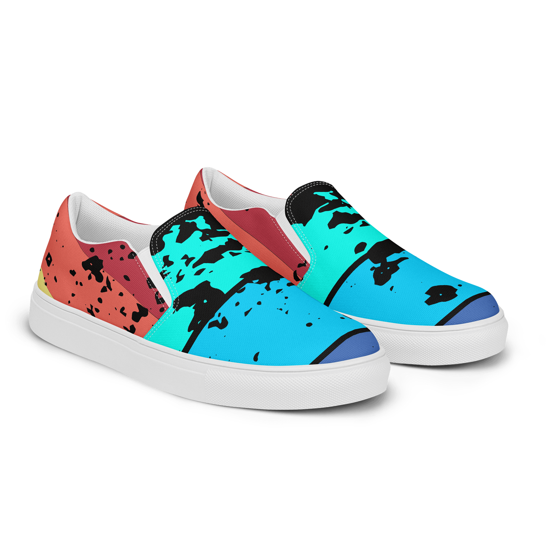 Splatter Color Women's Slip-on Canvas Shoes product image (2)