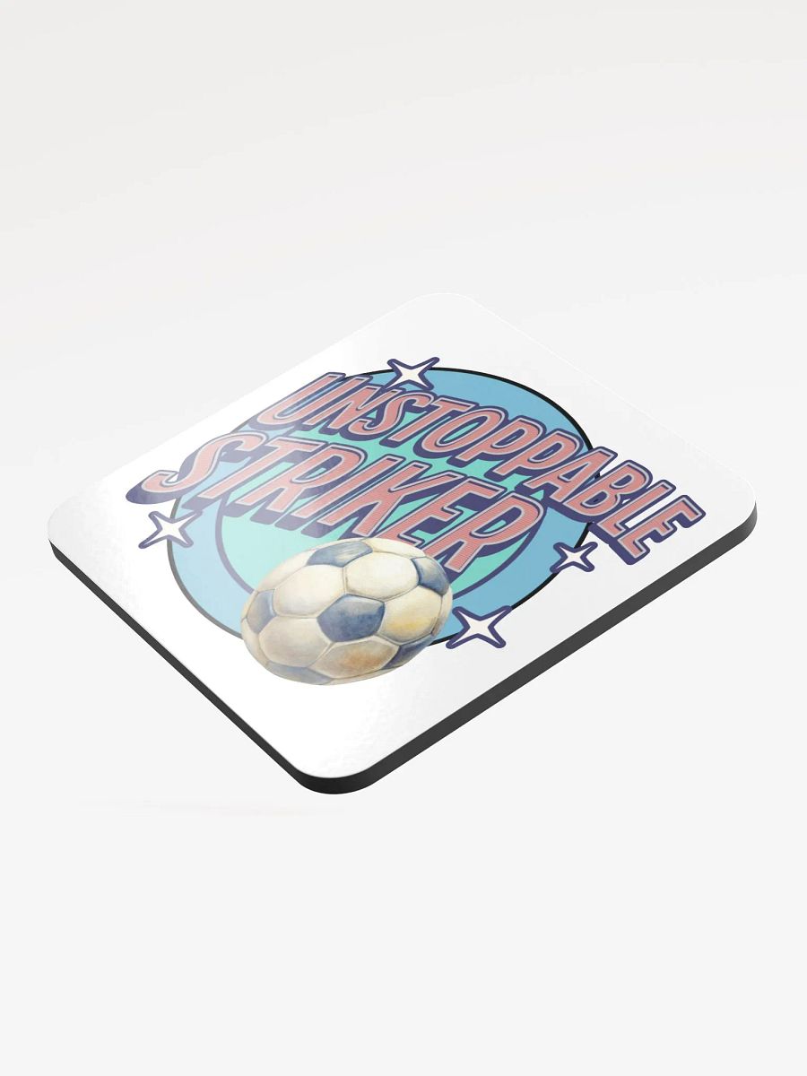 Unstoppable Striker Soccer Cork Coaster product image (3)