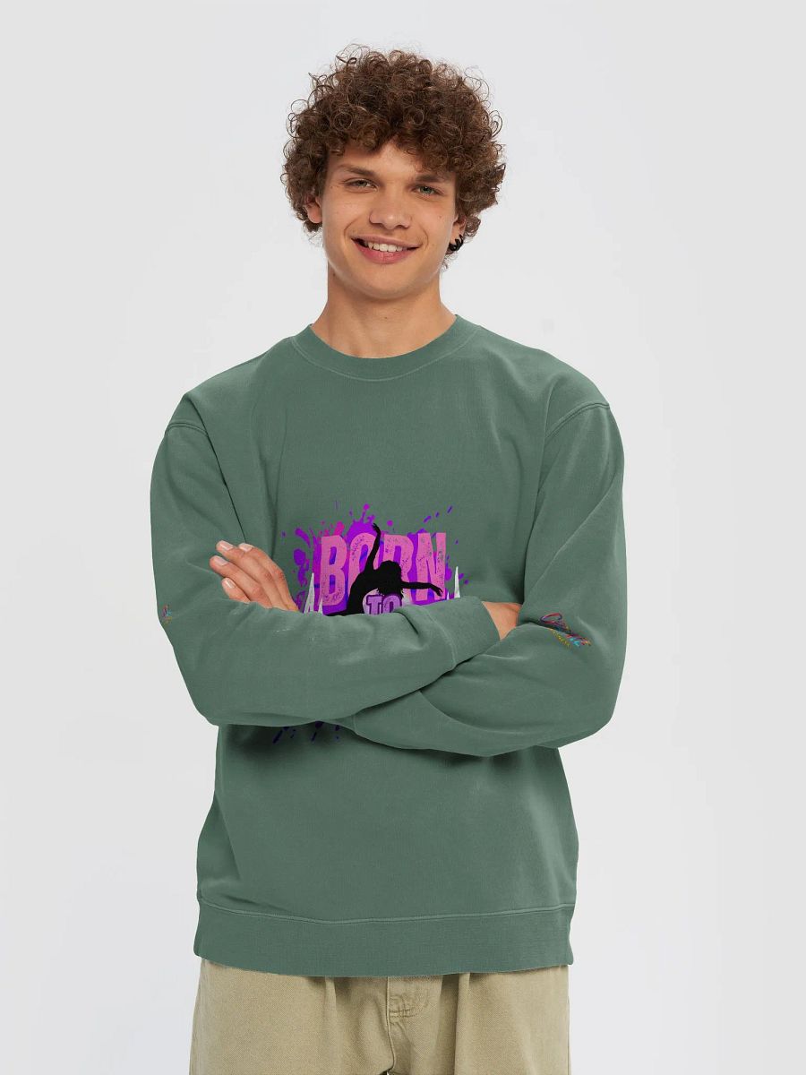 Born to Dance Her Silhouette Unisex Pigment Dyed Sweatshirt product image (38)
