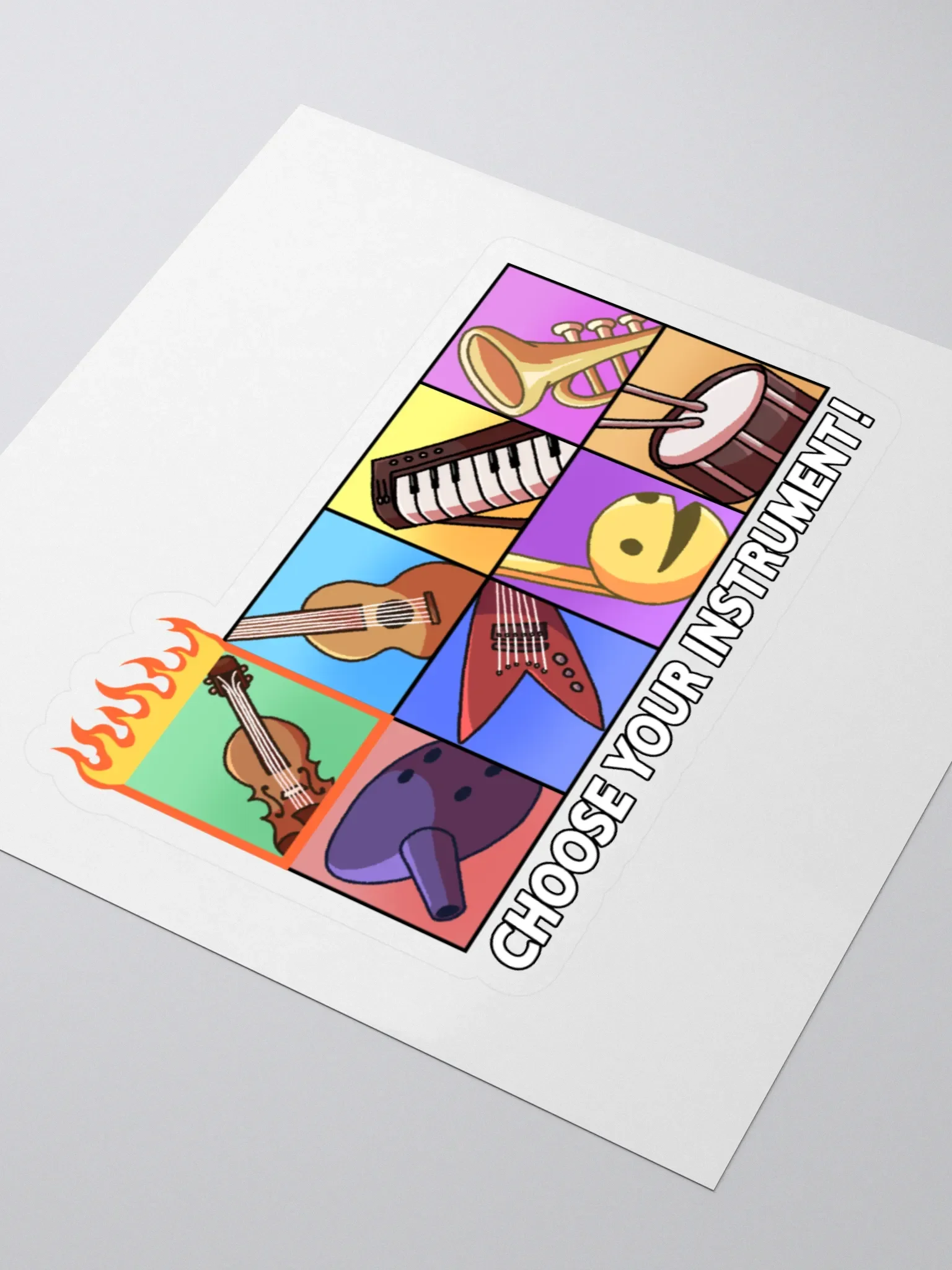Choose Your Instrument!! Sticker product image (3)