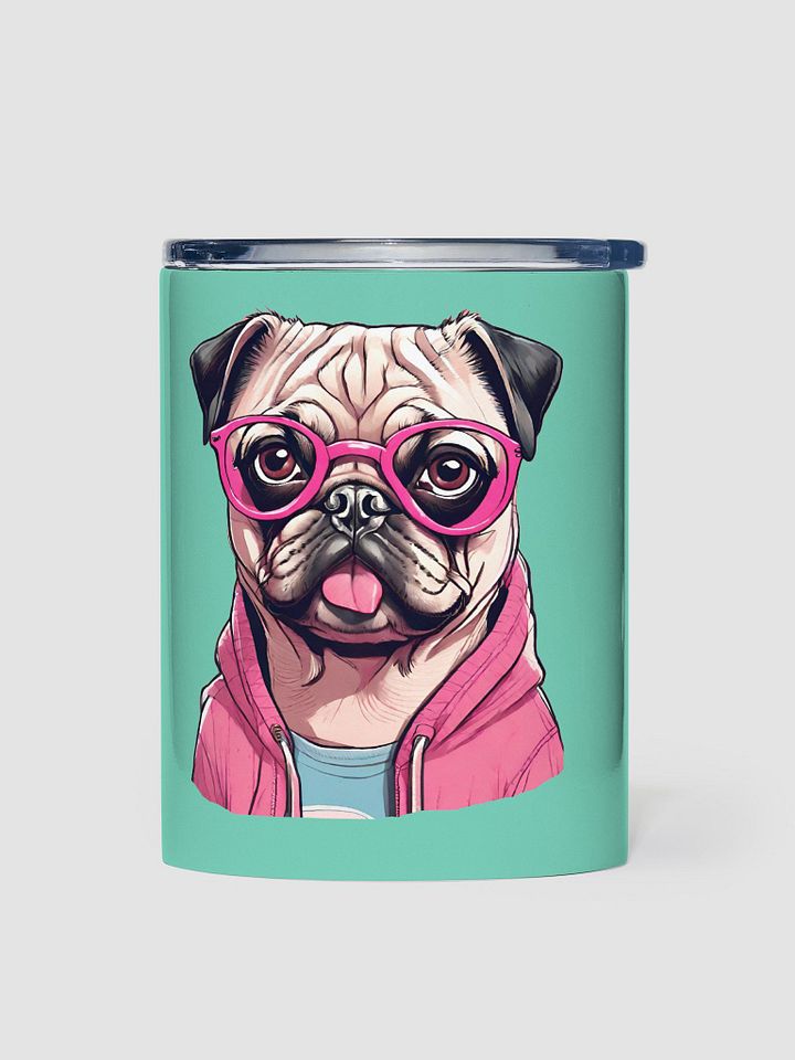 Geeky Pug 10oz Stainless Steel Tumbler product image (1)