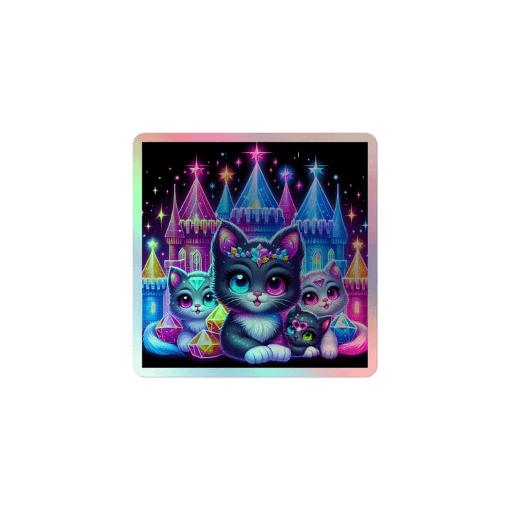 Magical Cat Castle Holographic Sticker Set product image (1)