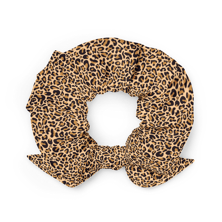 Leopard Print Recycled Chiffon Scrunchie product image (2)