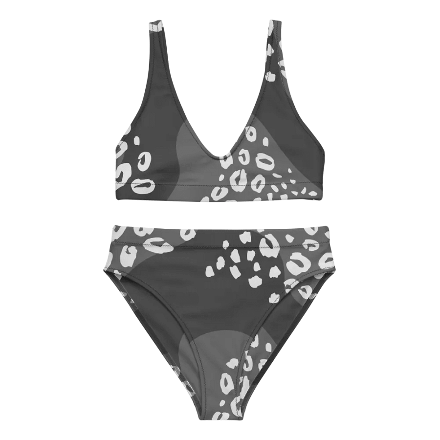 Grey Leopard Camo High-Waisted Bikini product image (4)