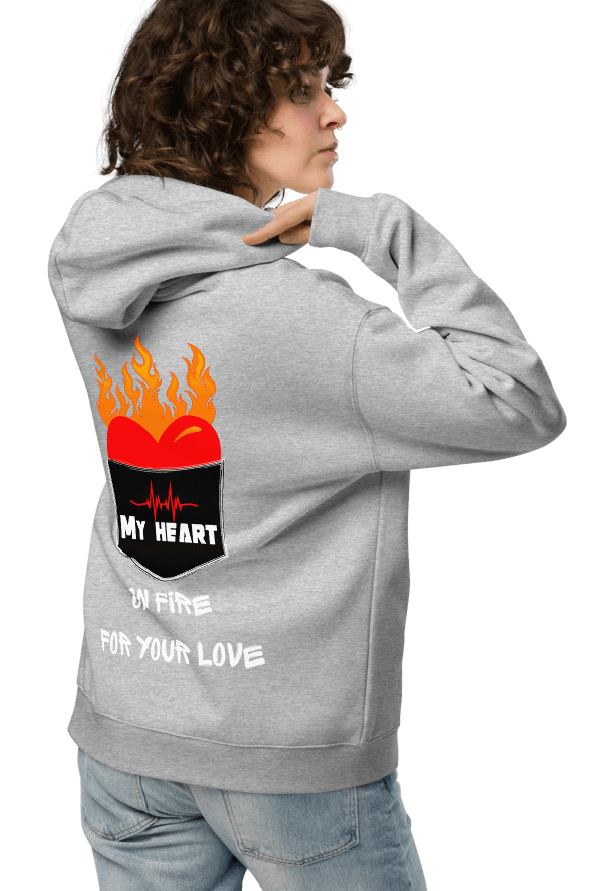 My heart on fire for your love unisex hoodie product image (1)