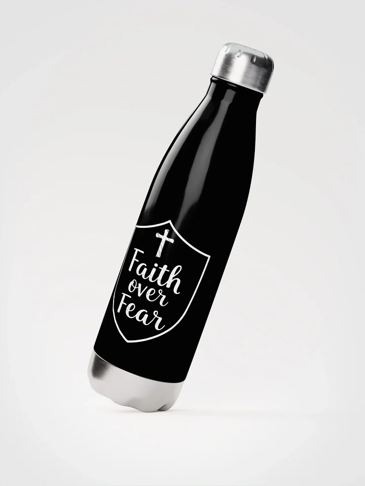The LowKey Christian – “Faith Over Fear” Stainless Steel Water Bottle product image (2)