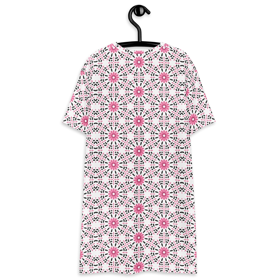 Pink Print Summer Dress, T-Shirt Dress product image (7)