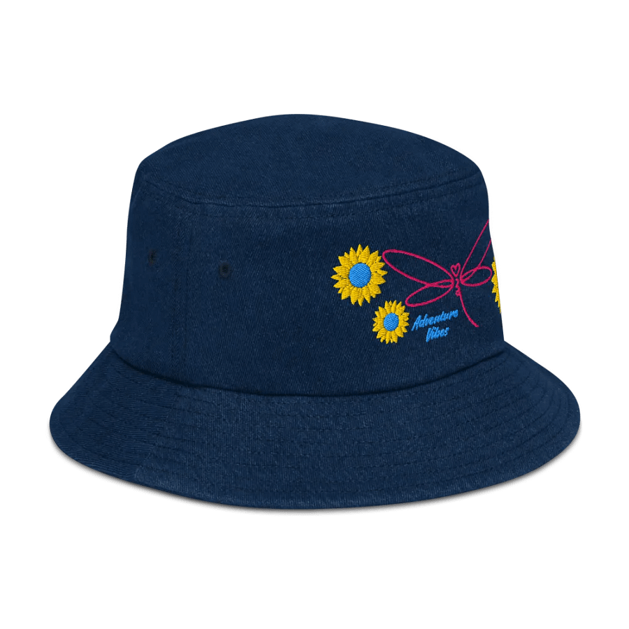 Sunflower Serenade Denim Bucket Hat product image (9)