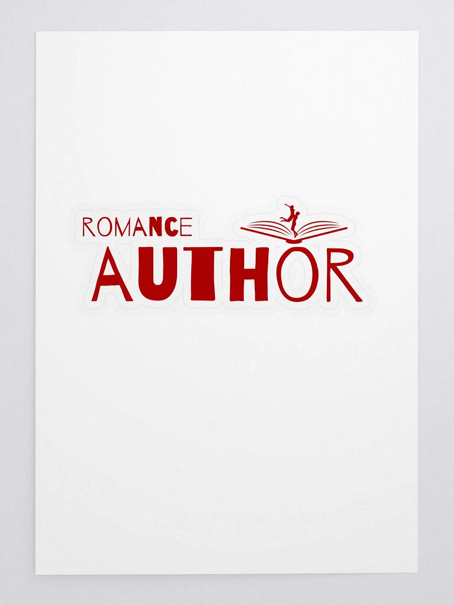Romance Author Sticker in red text product image (3)