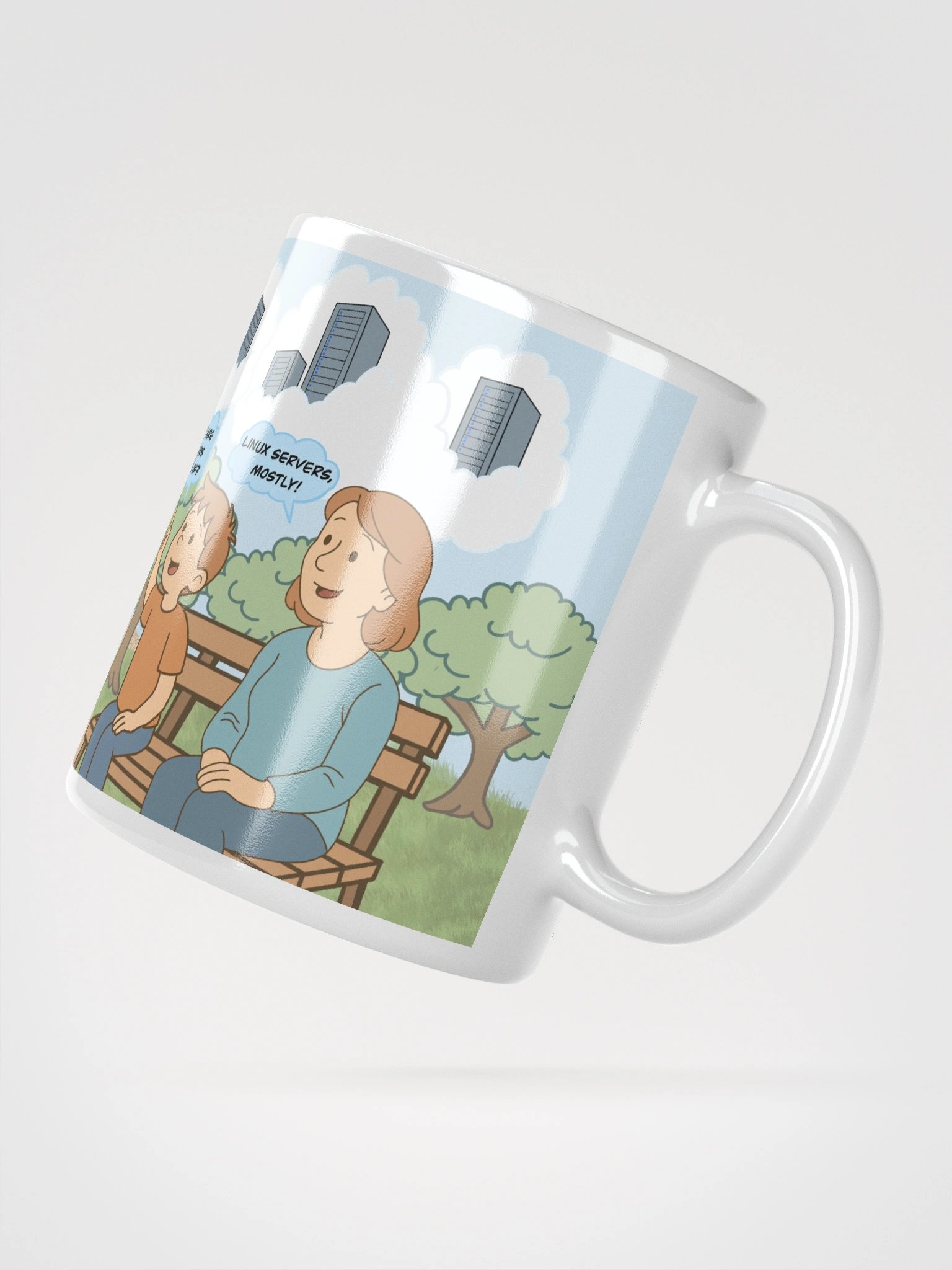 Linux servers White Glossy Mug product image (2)